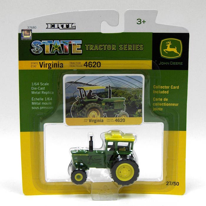 1/64 John Deere 4620 Wide Front, ERTL State Tractor Series #27: Virginia