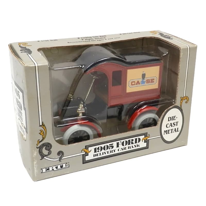 1/25 1905 Ford Diecast Delivery Car Bank by ERTL, JI Case Deco