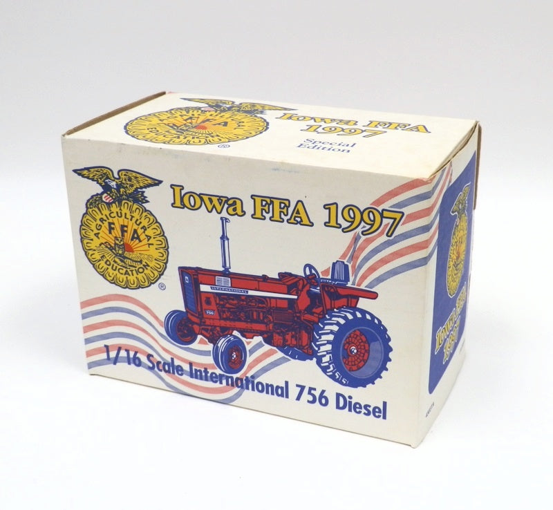 1/16 IH Farmall 756 Diesel Tractor with Wide Front by ERTL, Iowa FFA 1997 Special Edition