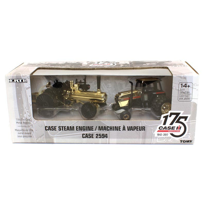 Gold Chase Unit Set ~ 1/64 CASE 175th Anniversary 2594 & Steam Engine