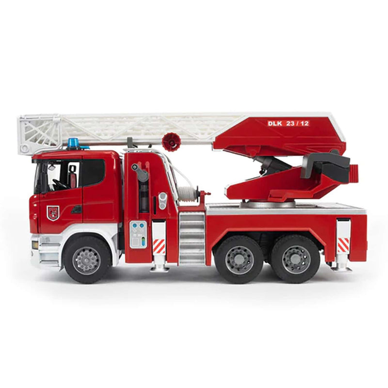 (B&D) 1/16 Scania Super 560R Fire Engine with Extendable Ladder, Water Pump and Lights & Sounds by Bruder - Damaged Item