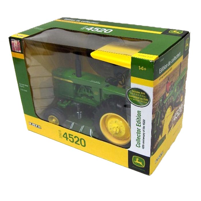 1/16 John Deere 4520 Tractor with ROPS & Canopy by ERTL, Collector Edition with DVD