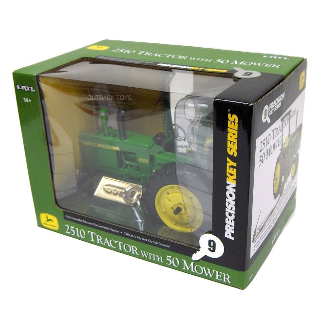 1/16 John Deere 2510 Narrow Front Tractor with Sickle 50 Mower, ERTL Precision Key Series #9