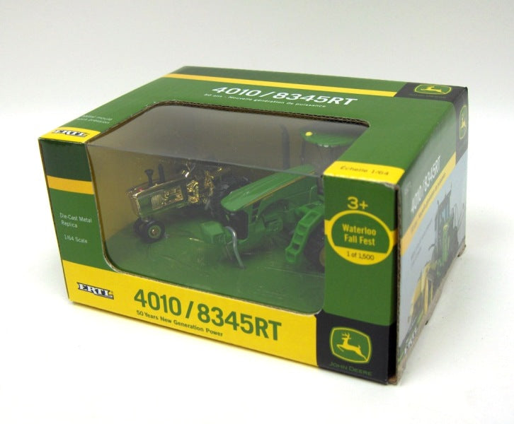 1/64 Fall Fest 2010 Ltd John Deere Gold 4010 and 8345RT on Tracks by ERTL