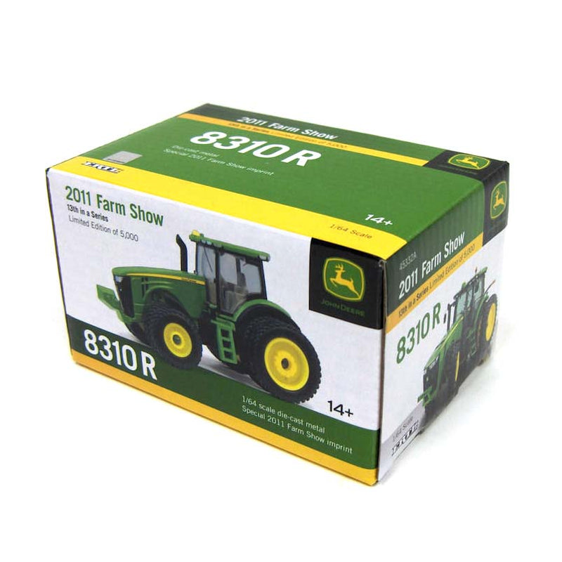 1/64 John Deere 8310R Tractor by ERTL, 2011 Farm Show Edition