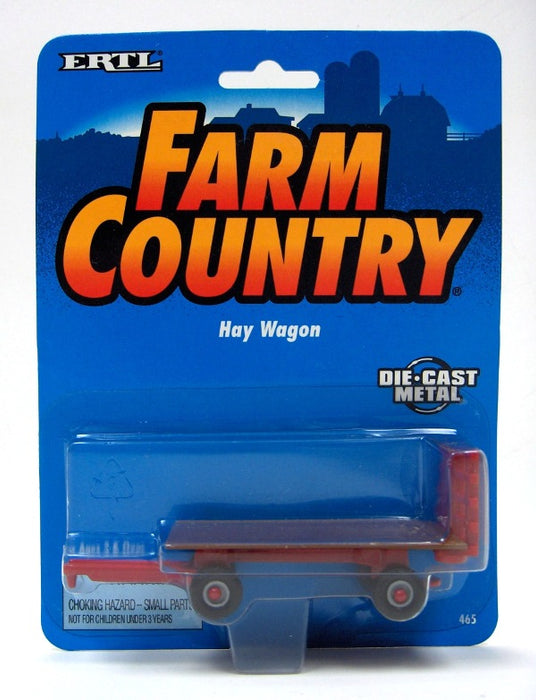 1/64 Vintage Red Hay Wagon