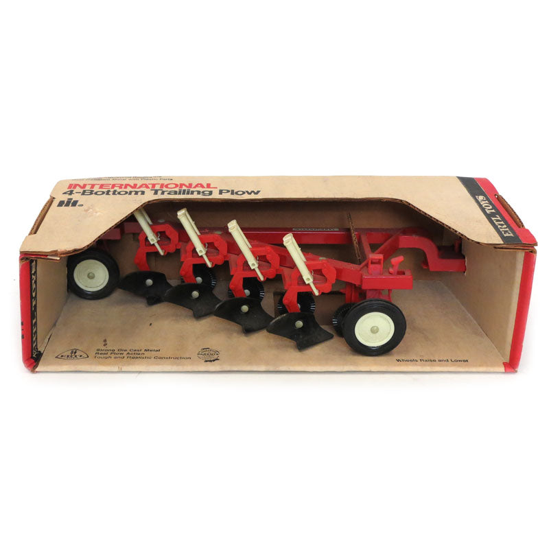 1/16 Red 4-Bottom Trailing Plow with Springs by ERTL