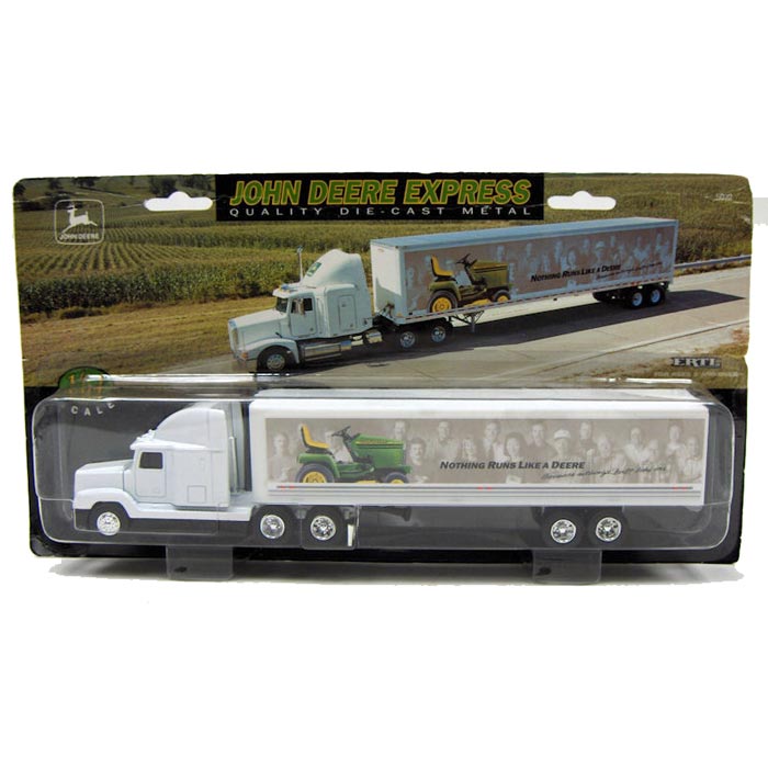 (B&D) 1/64 John Deere Express "Nothing Runs Like a Deere" Die-cast Semi - Damaged Item, Damaged Box