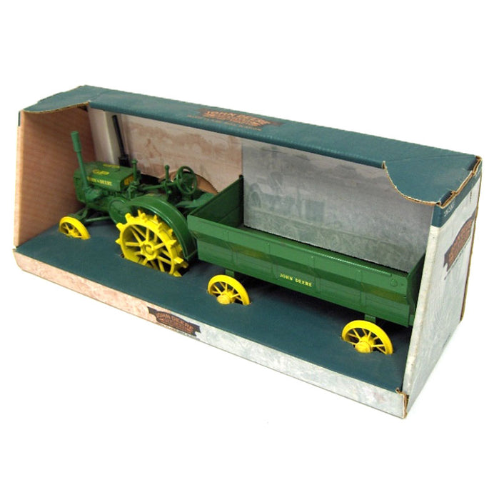 1/16 John Deere GP with Flare Box Wagon on Steel Wheels, Made in the USA by ERTL