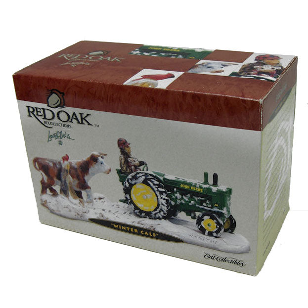 Lowell Davis Red Oak Collection "Winter Calf" with John Deere AR Tractor by ERTL
