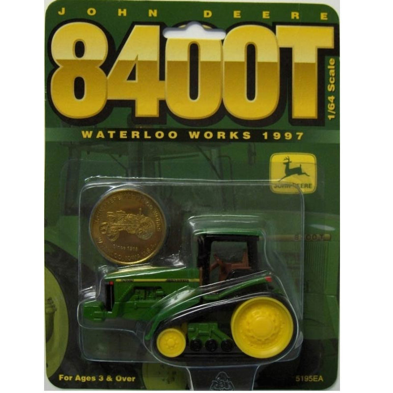 1/64 John Deere 8400T Tractor with Medallion by ERTL, 1997 Waterloo, IA Special Edition