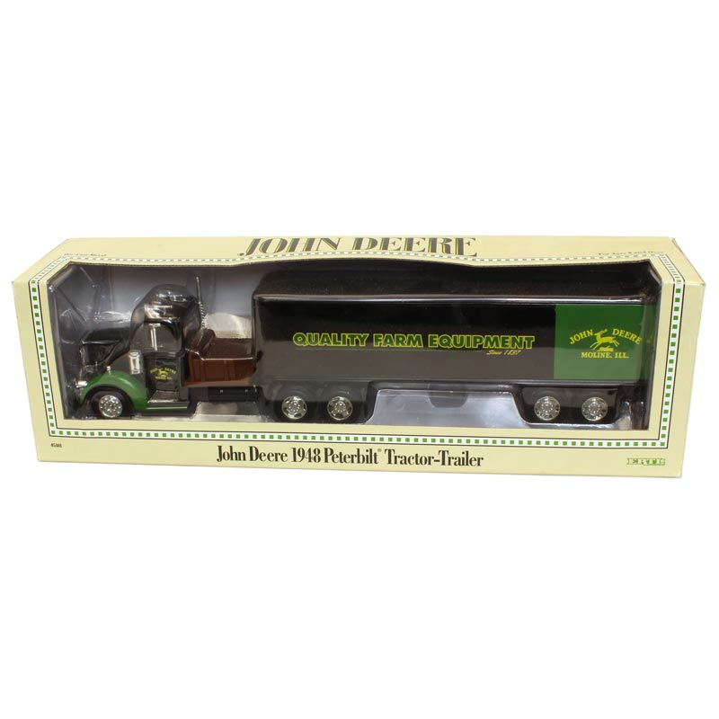 1/43 1948 Peterbilt Vintage Semi with Box Trailer, John Deere Quality Farm Equipment