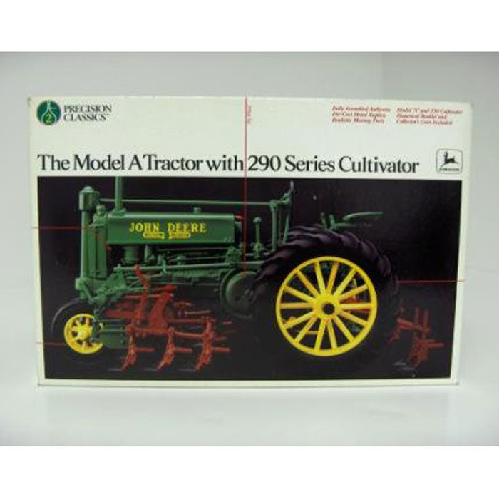 (B&D) 1/16 John Deere Model "A" Tractor with 290 Series Cultivator, ERTL Precision Series #2 - Damaged Box