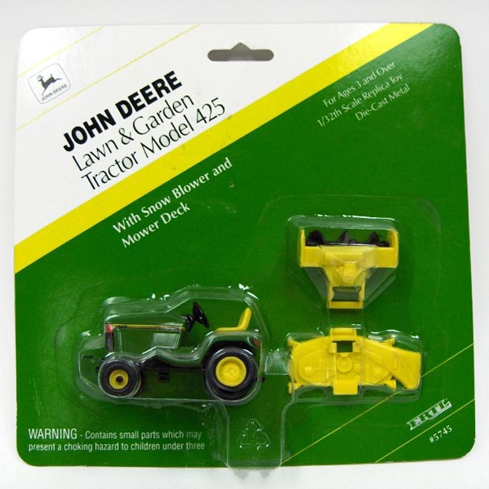 1/32 John Deere 425 Garden Tractor with Snow Blower & Mower Deck by ERTL