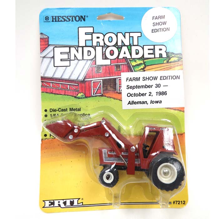 1/64 Hesston 100-90 Tractor with Front End Loader, 1986 Farm Show Edition by ERTL