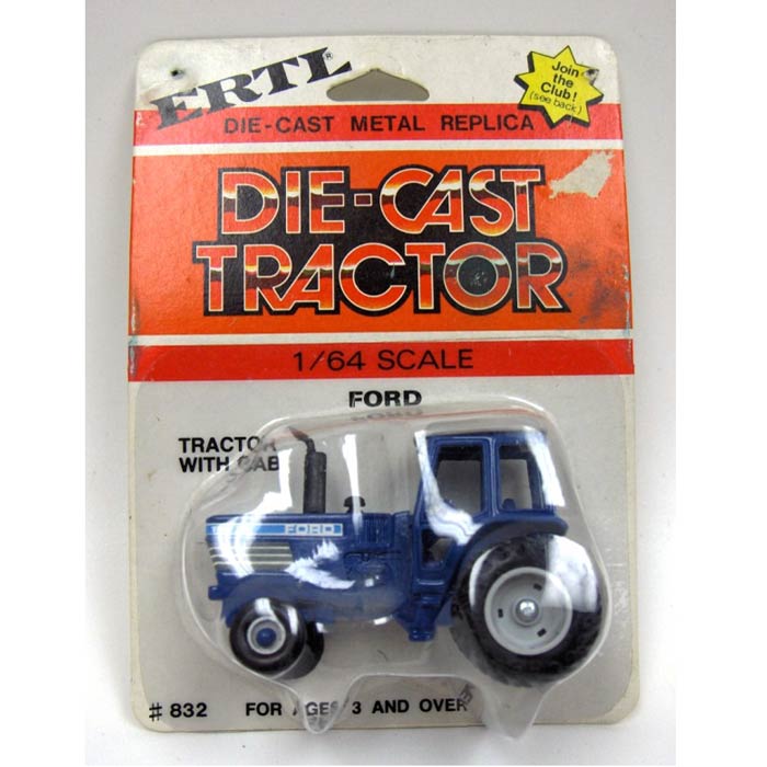 1/64 Ford TW-35 Tractor with Blue Decal and Round Roof by ERTL