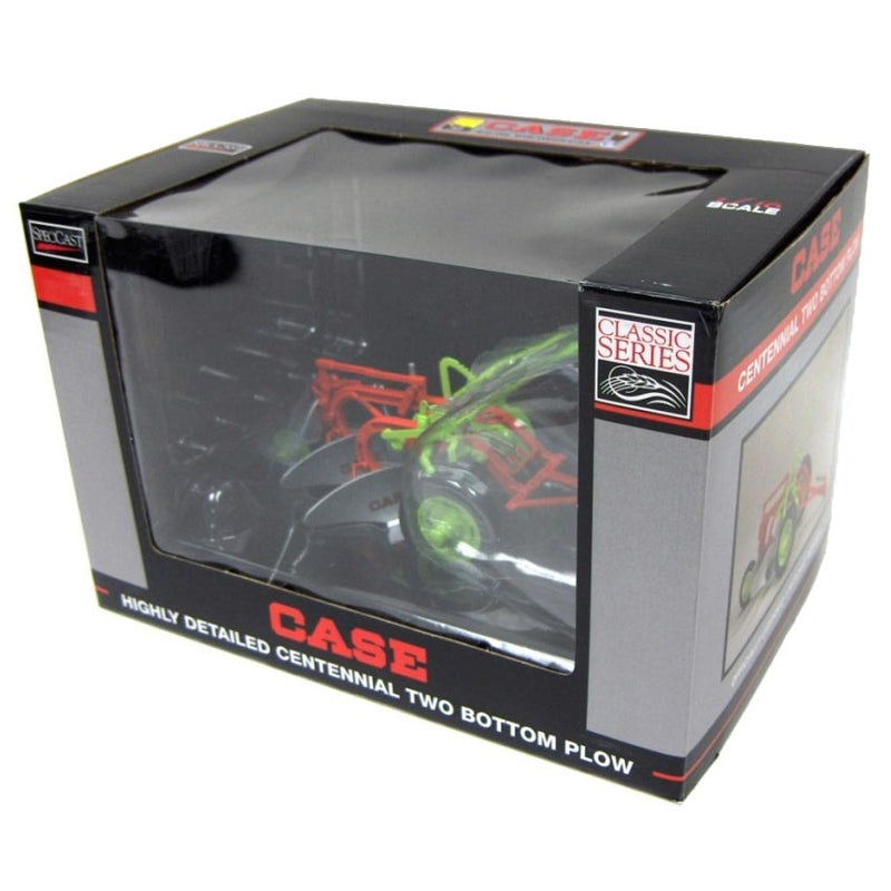 1/16 Case Centennial Plow with Rubber Wheels (Green & Orange) by SpecCast