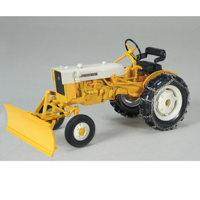 1/16 High Detail Yellow IH Cub with Blade and Chains