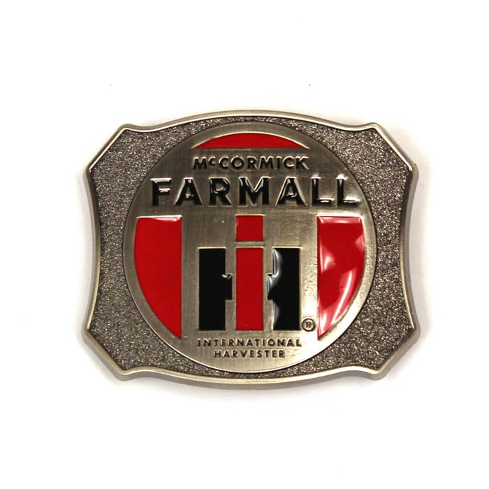 IH McCormick Farmall Brushed Pewter Belt Buckle