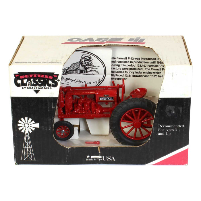1/16 IH Farmall F-12 Red on Rubber Tires, Made in the USA