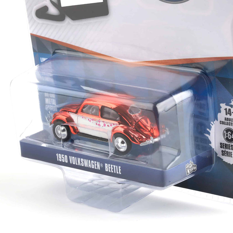 Red Chrome Chase ~ 1/64 1950 Volkswagen Beetle, Botanical Beetle, Club Vee-Dub Series 21