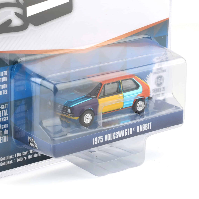 Blue Chrome Chase ~ 1/64 1975 Volkswagen Rabbit Harlequin Tribute, Club Vee-Dub Series 21