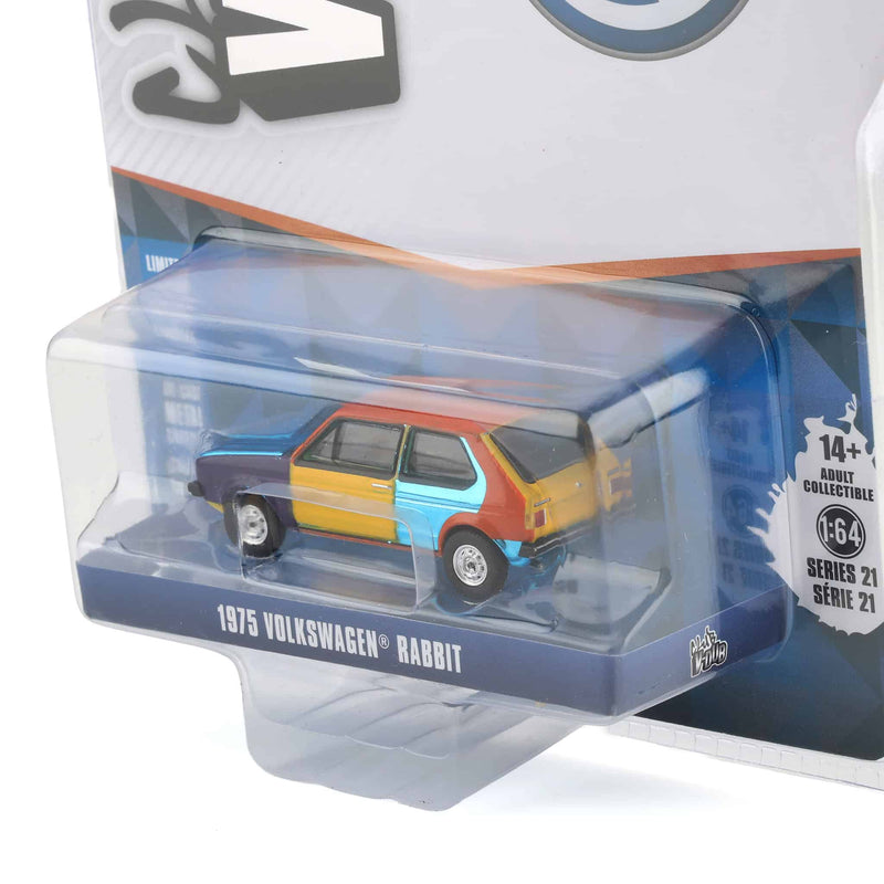 Blue Chrome Chase ~ 1/64 1975 Volkswagen Rabbit Harlequin Tribute, Club Vee-Dub Series 21