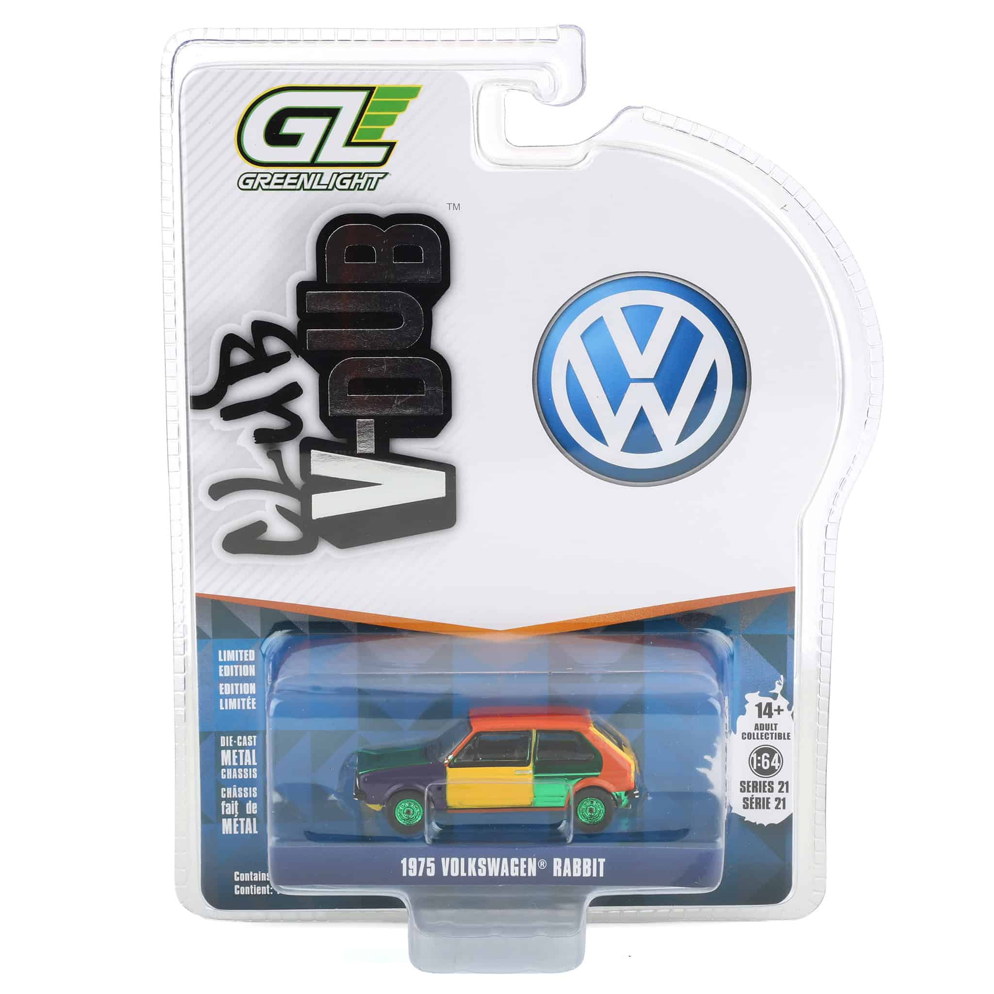Green Chrome Chase ~ 1/64 1975 Volkswagen Rabbit Harlequin Tribute