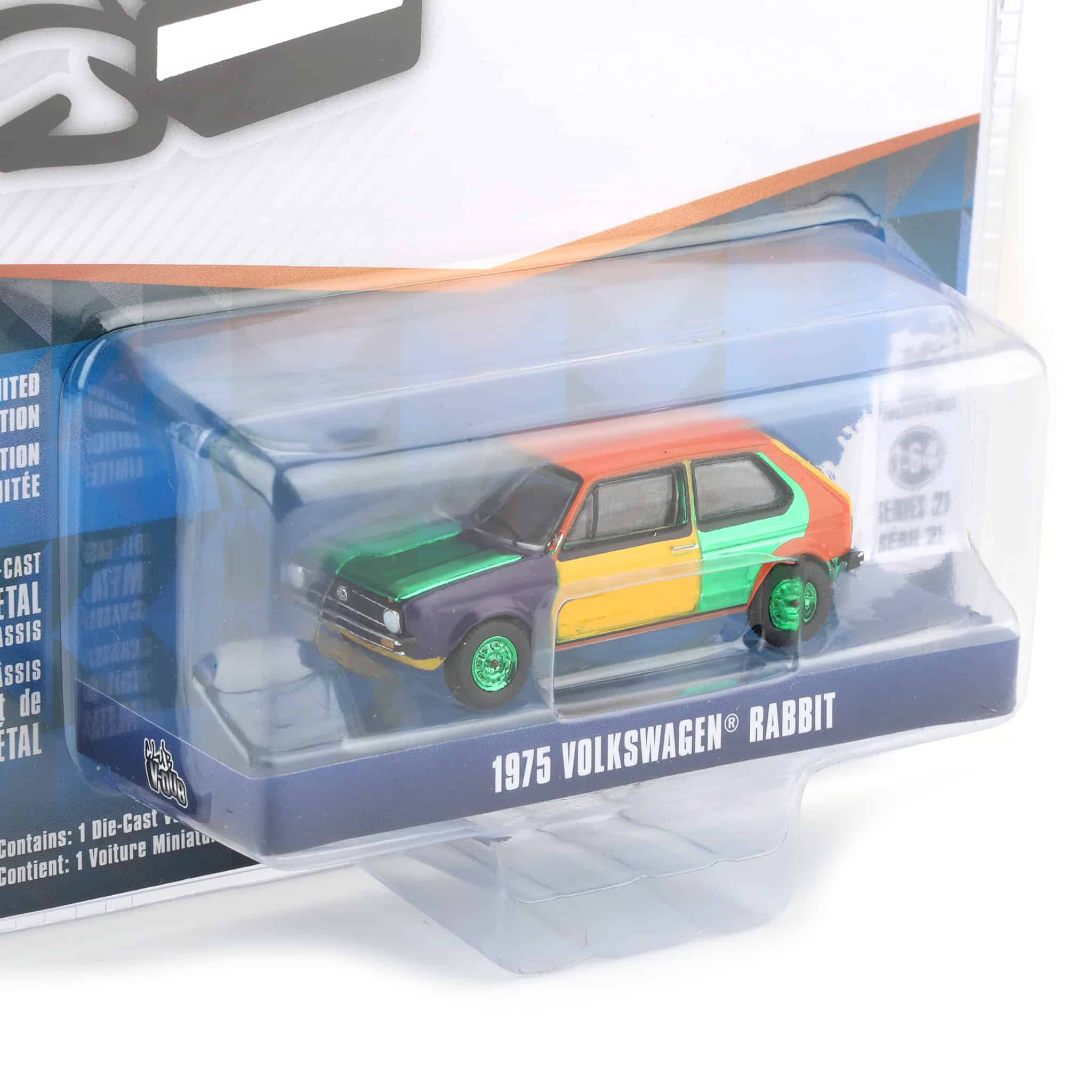 Green Chrome Chase ~ 1/64 1975 Volkswagen Rabbit Harlequin Tribute