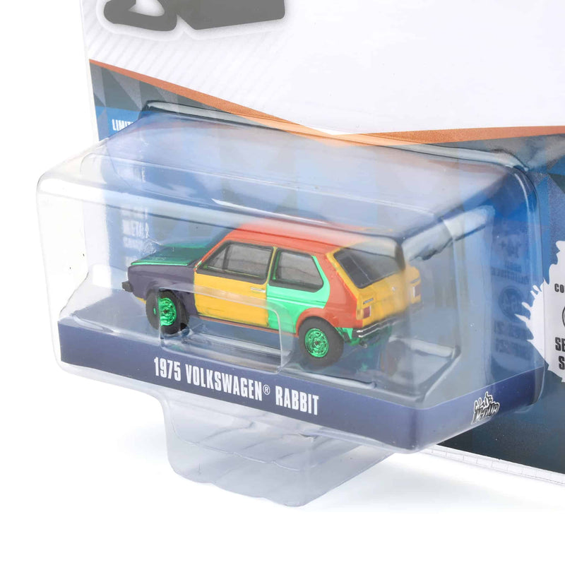 Green Chrome Chase ~ 1/64 1975 Volkswagen Rabbit Harlequin Tribute, Club Vee-Dub Series 21