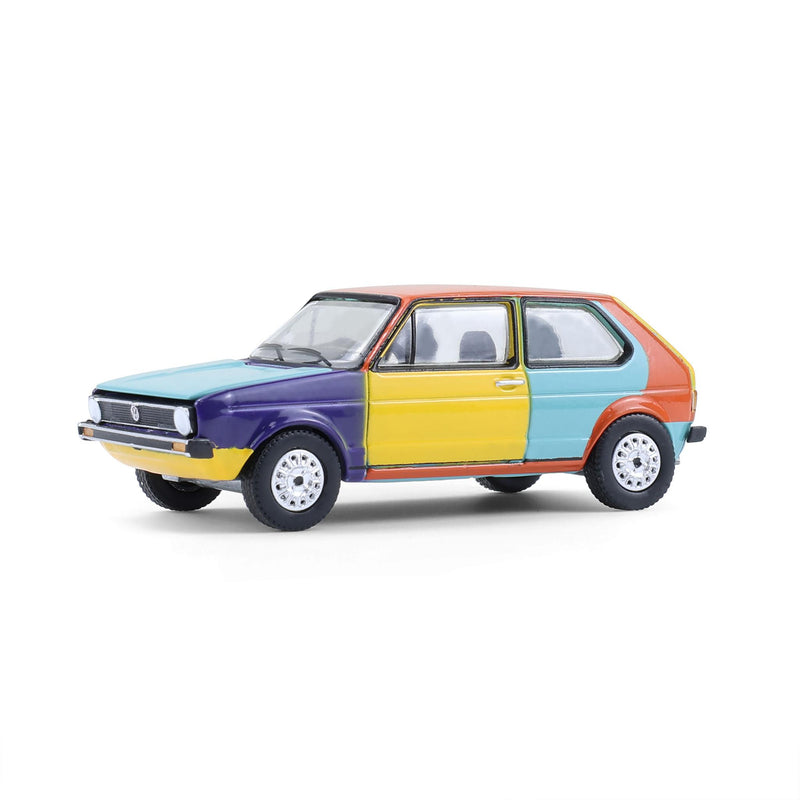 (B&D) 1/64 1975 Volkswagen Rabbit Harlequin Tribute, Club Vee-Dub Series 21 - Damaged Box