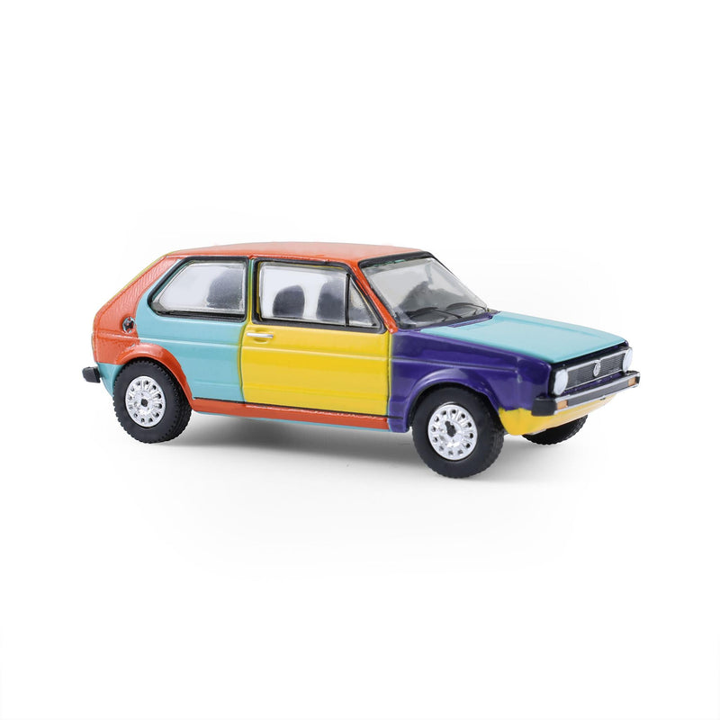 (B&D) 1/64 1975 Volkswagen Rabbit Harlequin Tribute, Club Vee-Dub Series 21 - Damaged Box