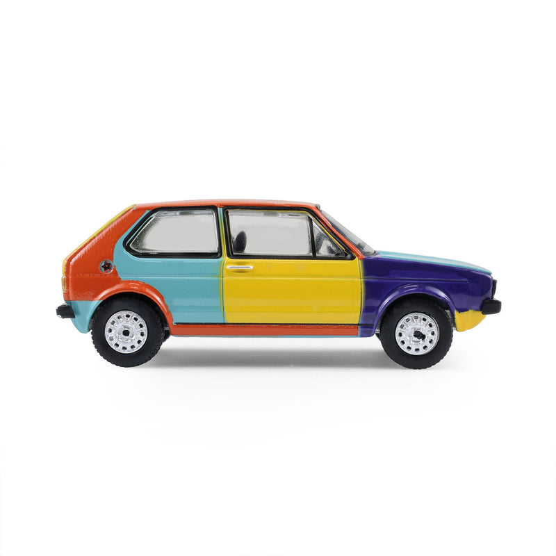 (B&D) 1/64 1975 Volkswagen Rabbit Harlequin Tribute, Club Vee-Dub Series 21 - Damaged Box