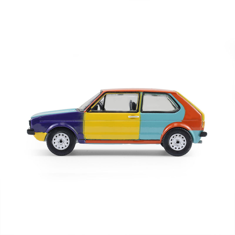 (B&D) 1/64 1975 Volkswagen Rabbit Harlequin Tribute, Club Vee-Dub Series 21 - Damaged Box