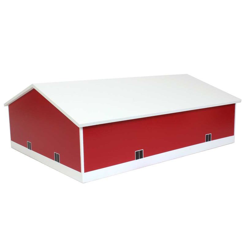 1/64 Red & White 60ft x 80ft Wooden Implement Shed