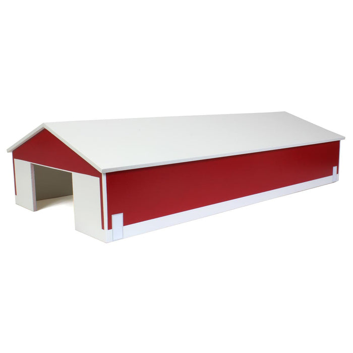 1/64 Red & White 60ft x 120ft Wooden Implement Shed
