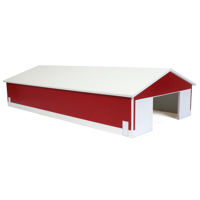 1/64 Red & White 60ft x 120ft Wooden Implement Shed