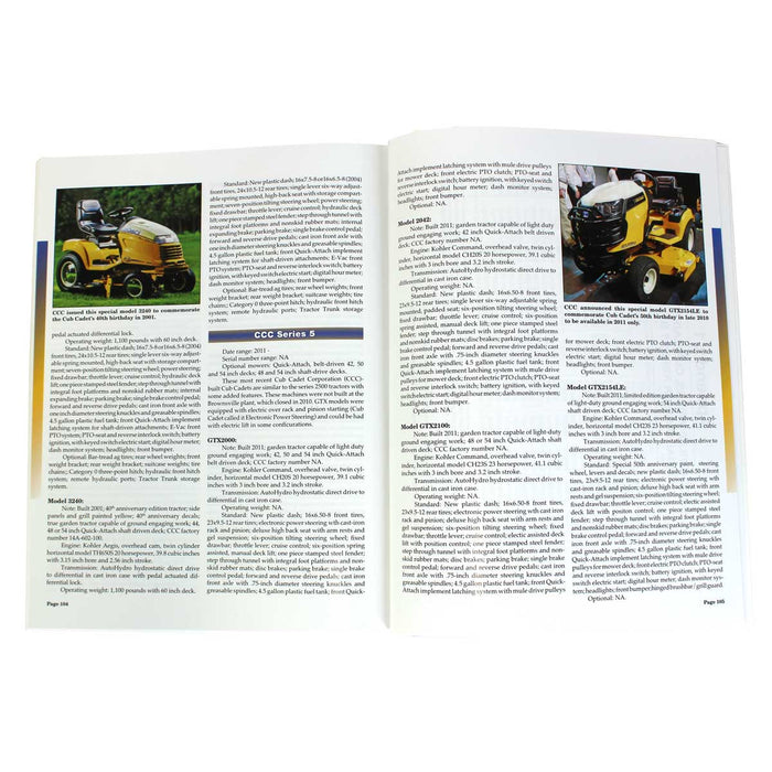 50 Years of Cub Cadet 108 Page Paperback Book