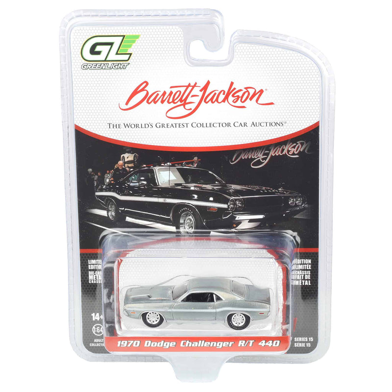 Raw Chase Unit ~ 1/64 1970 Dodge Challenger R/T 440, Scottsdale 2024, Black, Barrett-Jackson Series 15