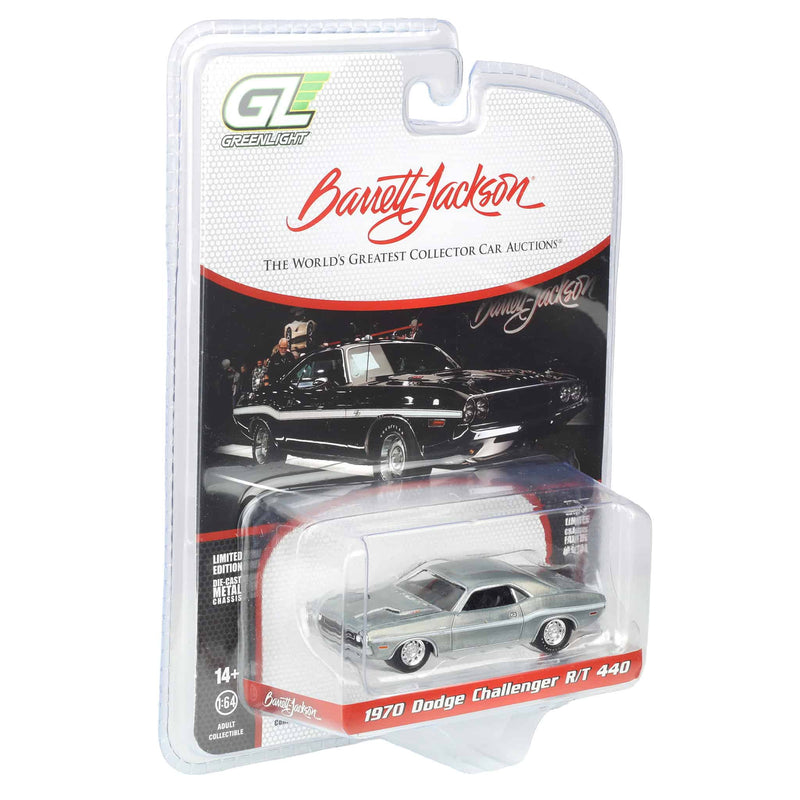 Raw Chase Unit ~ 1/64 1970 Dodge Challenger R/T 440, Scottsdale 2024, Black, Barrett-Jackson Series 15