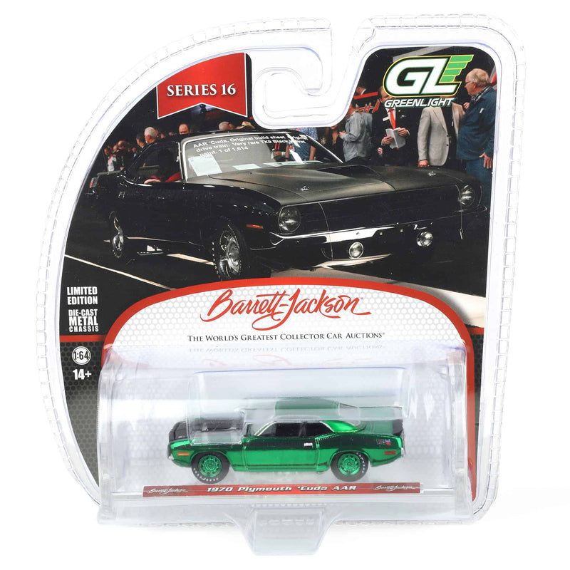 Green Chrome Chase ~ 1/64 1970 Plymouth 'Cuda AAR, Barrett-Jackson Series 16