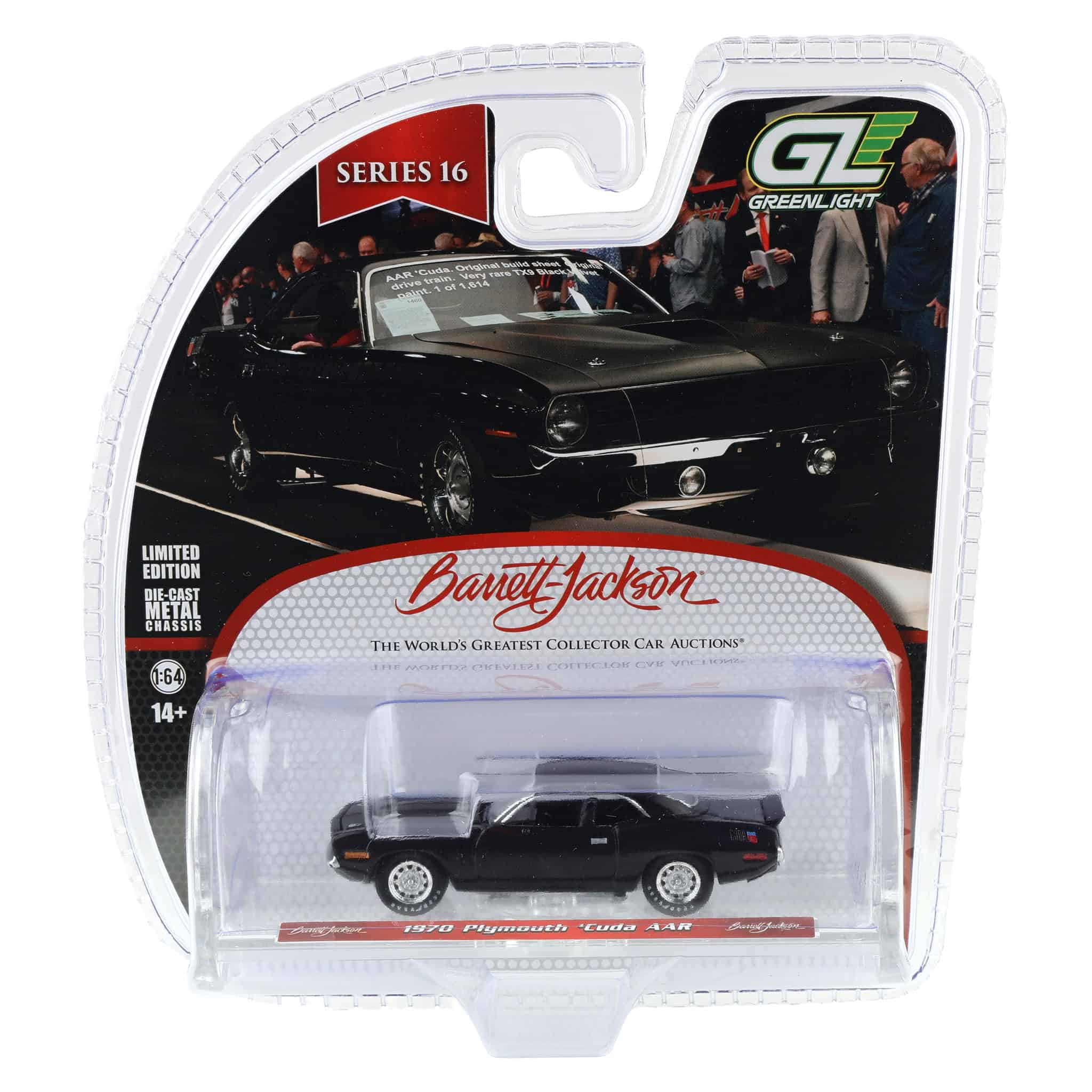 1/64 1970 Plymouth 'Cuda AAR, Barrett-Jackson Series 16 — Outback Toys
