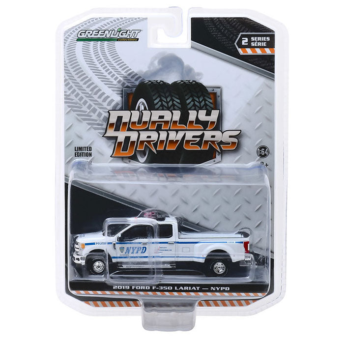 1/64 2019 Ford F-350 Dually Pickup Truck, NYPD, Dually Drivers Series 2