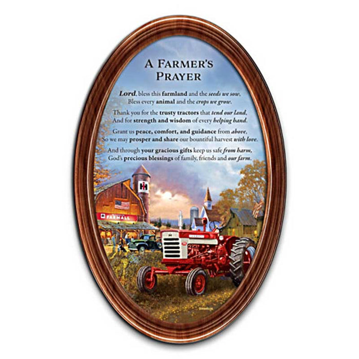 International Harvester Farmall  "A Farmer's Prayer" Collector Plate by Dave Barnhouse