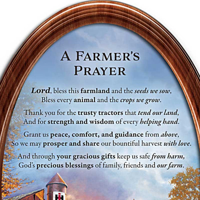 International Harvester Farmall  "A Farmer's Prayer" Collector Plate by Dave Barnhouse