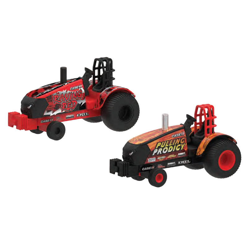 Set of 2 ~ 1/64 Case IH Magnum "Raving Red" & "Pulling Prodigy" Pulling Tractors by ERTL