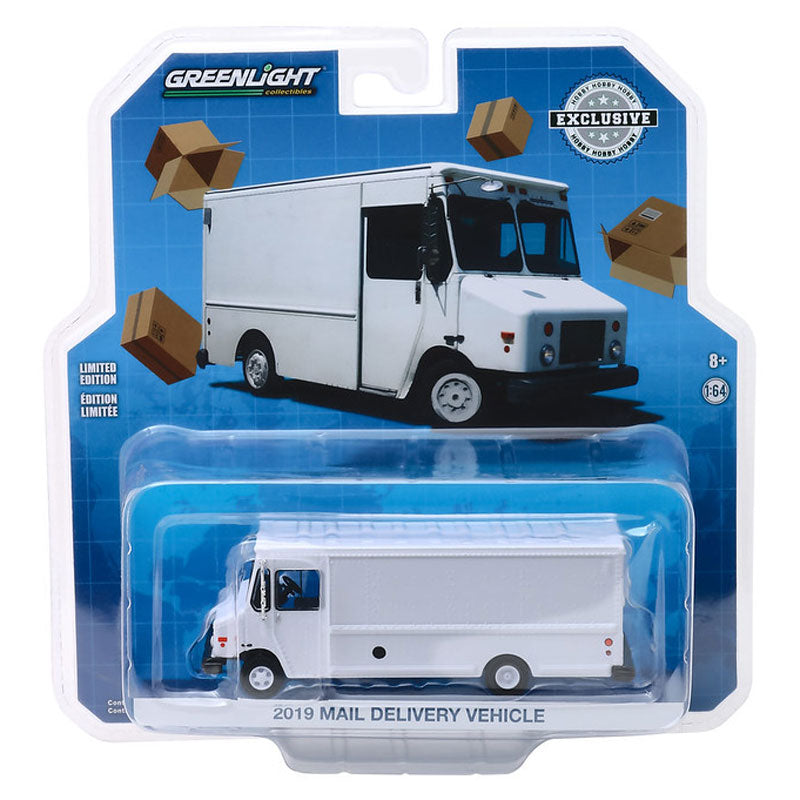 1/64 2019 Mail Delivery Vehicle, Blank White Truck