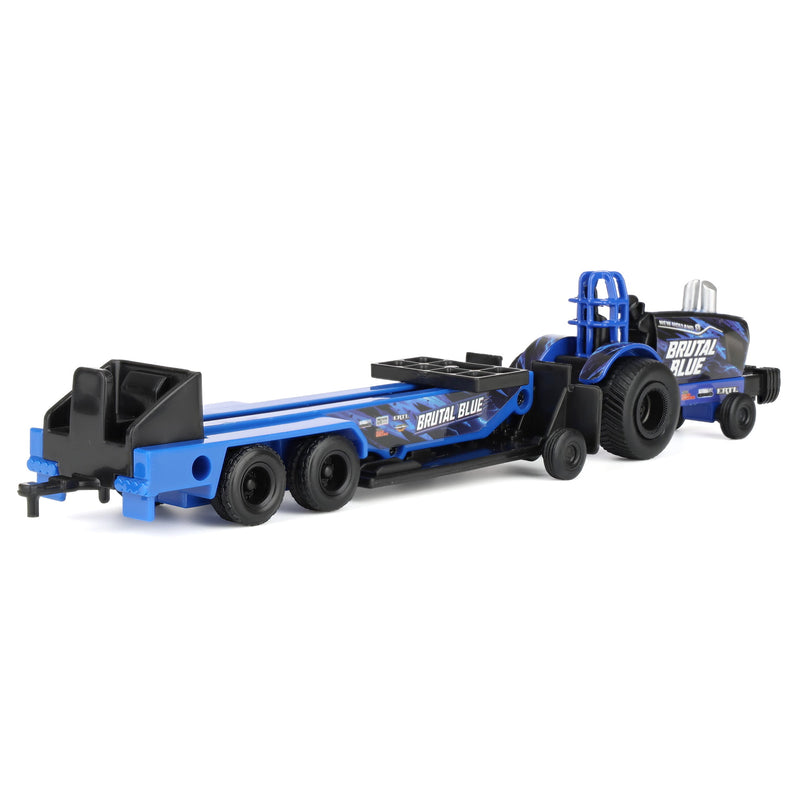 1/64 New Holland "Brutal Blue" Pulling Tractor with Sled by ERTL