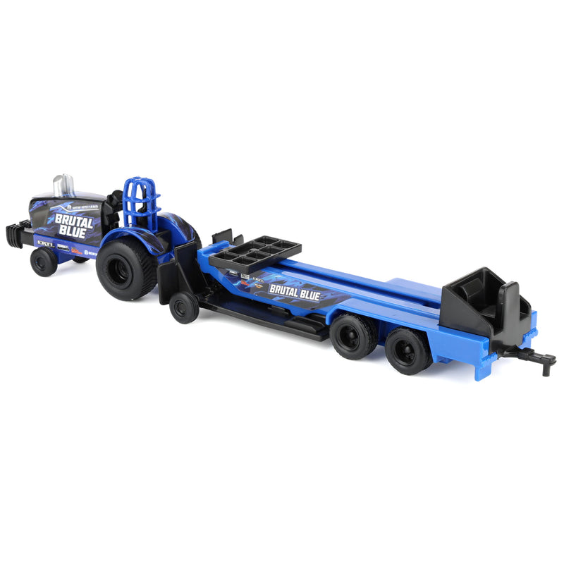 1/64 New Holland "Brutal Blue" Pulling Tractor with Sled by ERTL