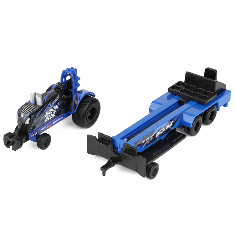 1/64 New Holland "Brutal Blue" Pulling Tractor with Sled by ERTL